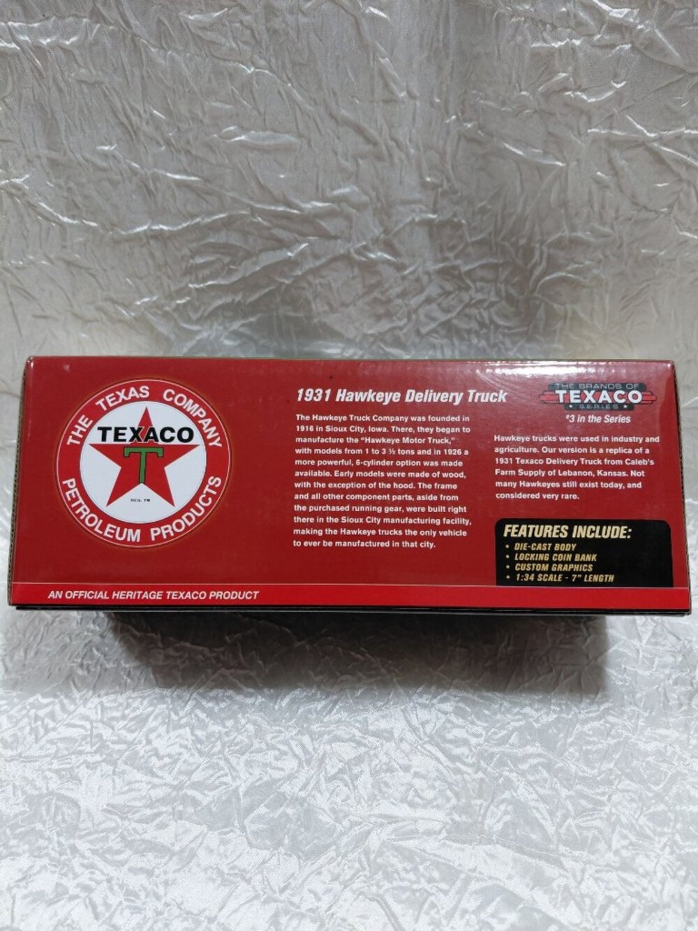 1931 Texaco Hawkeye Delivery Truck Die-Cast Coin Bank 1:34 Scale Collectible NIB - Picture 3 of 7